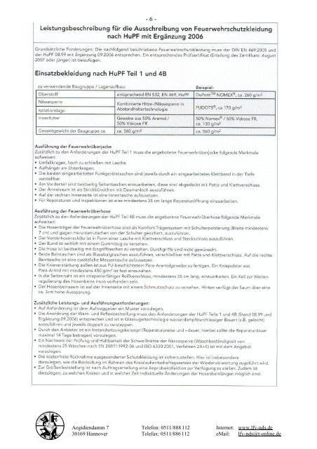 LFV-Info 18-2008 - Feuerwehrschutzkleidung - Infoportal der ...