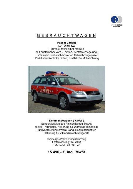 Verkauf eines gebrauchten KdoW - Landesfeuerwehrverband ...