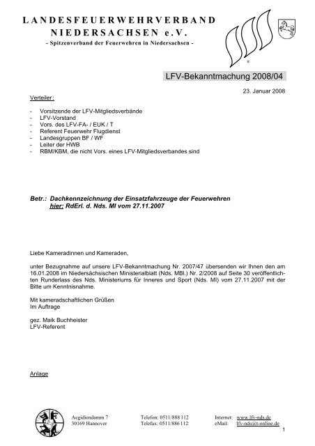 Dachkennzeichnung der Einsatzfahrzeuge - Infoportal der ...