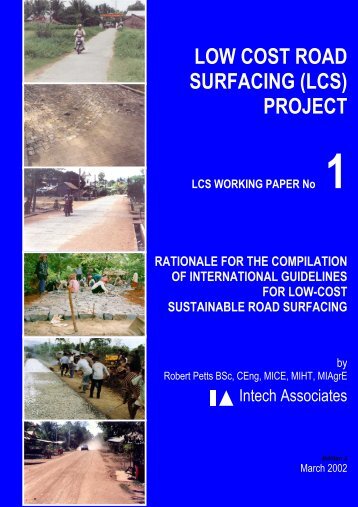 Low cost road surfacing - International Labour Organization