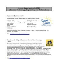 Summer Opportunities in STEM - The Agnes Irwin School