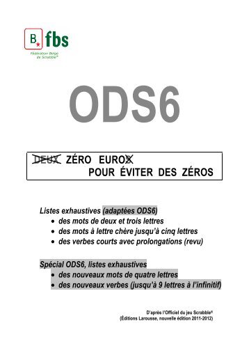 Version A4 - Fédération Belge de Scrabble