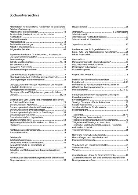 Jahresbericht 2004 - Bayerisches Landesamt für Gesundheit und ...