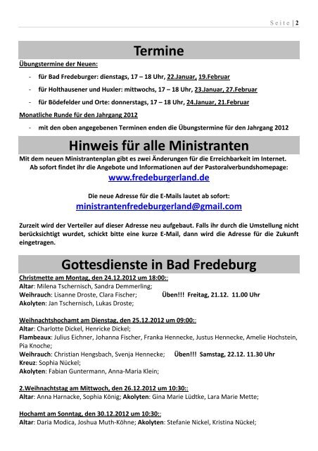 Bad Fredeburg - Holthausen - Bödefeld bis 28.02.2013