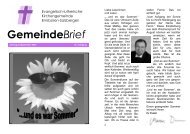 Gemeinde Brief - Evangelisch-lutherische Kirchengemeinde ...