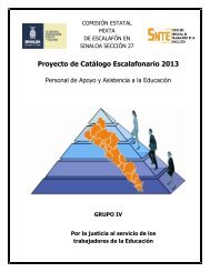 Proyecto de Catálogo Escalafonario 2013 - SEPyC