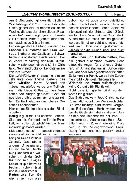 14. Jahrgang Nr.1 / 2008 - Landeskirchlicher Gemeinschaftsverband ...