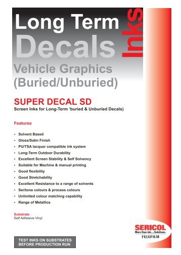 Super Decal SD - Fujifilm Sericol India