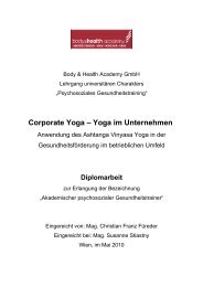 Diplomarbeit - Ashtanga Vinyasa Yoga mit Marija & Christian