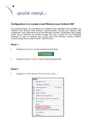 Configuration d'un compte e-mail Websud sous ... - Gruyère Energie