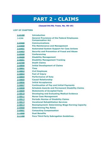 Printing - FECA-PT2 - United States Department of Labor