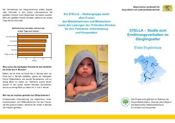 STELLA – Studie zum Ernährungsverhalten im Säuglingsalter: Erste ...