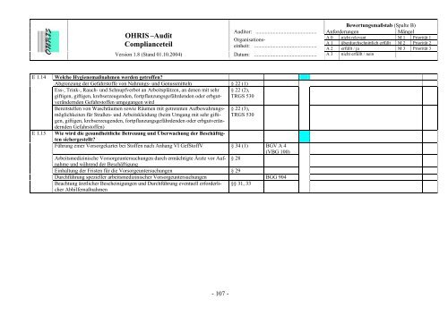 OHRIS Prüflisten System- und Complianceaudit 12092005 - Bayern