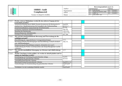 OHRIS Prüflisten System- und Complianceaudit 12092005 - Bayern