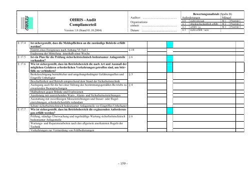 OHRIS Prüflisten System- und Complianceaudit 12092005 - Bayern