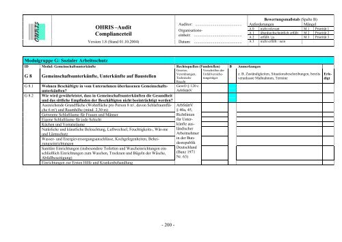 OHRIS Prüflisten System- und Complianceaudit 12092005 - Bayern