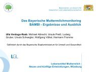 Das Bayerische Muttermilchmonitoring BAMBI - Ergebnisse ... - Bayern