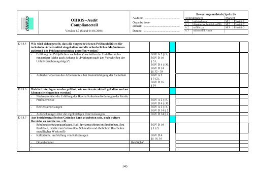 OHRIS Audit-Prüflisten - Bayerisches Landesamt für Gesundheit ...