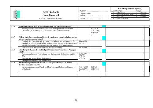 OHRIS Audit-Prüflisten - Bayerisches Landesamt für Gesundheit ...