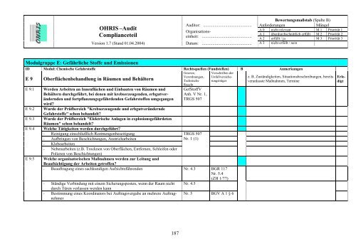 OHRIS Audit-Prüflisten - Bayerisches Landesamt für Gesundheit ...