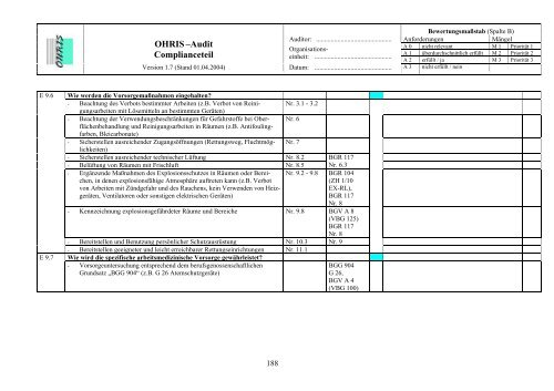 OHRIS Audit-Prüflisten - Bayerisches Landesamt für Gesundheit ...