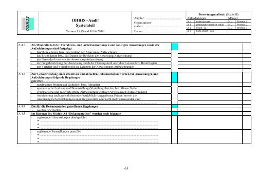 OHRIS Audit-Prüflisten - Bayerisches Landesamt für Gesundheit ...