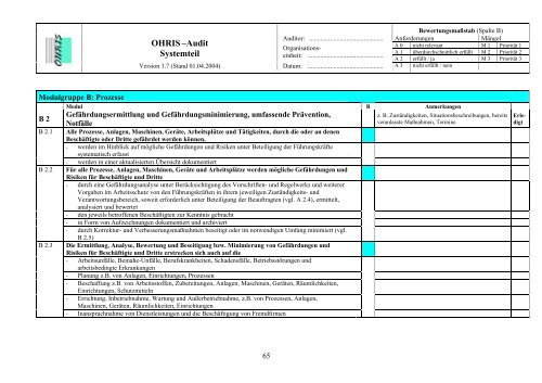 OHRIS Audit-Prüflisten - Bayerisches Landesamt für Gesundheit ...