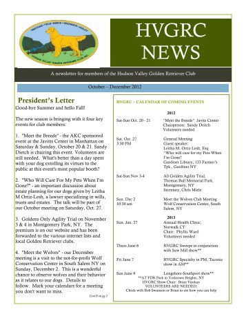 hudson valley golden retriever club using two marshals per st hudson valley golden retriever club using two marshals per st