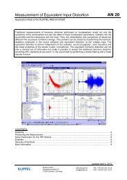 Measurement of Equivalent Input Distortion - Klippel GmbH