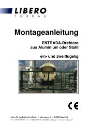 Montageanleitung Drehtor - LIBERO Torbau Erdetschnig GmbH