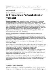 Mit regionalen Partnerbetrieben vernetzt - Lichtenau e.V.