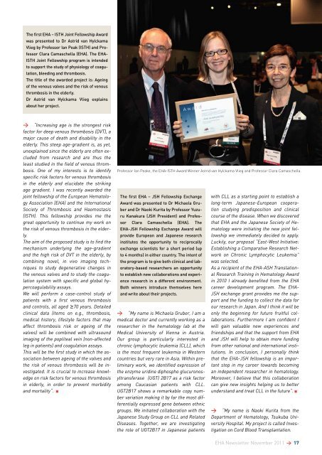 Newsletter November 2011 - European Hematology Association