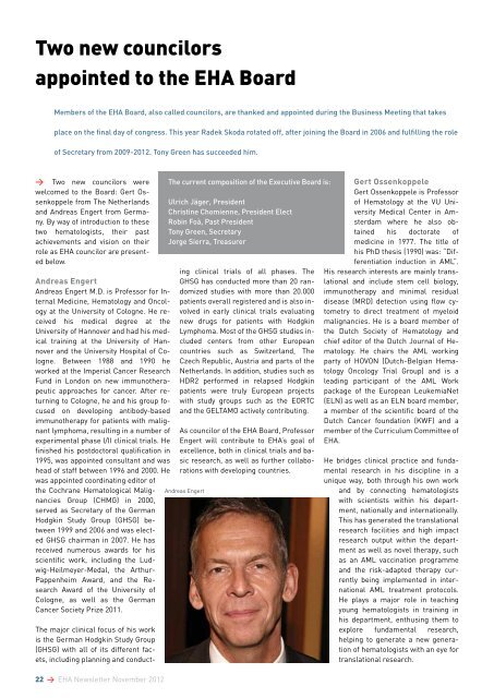 Newsletter May 2012 - European Hematology Association