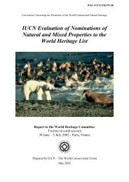 IUCN Evaluation of Nominations of Natural and Mixed Properties to ...