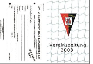 Vereinszeitung 2003 - Lichtenberg