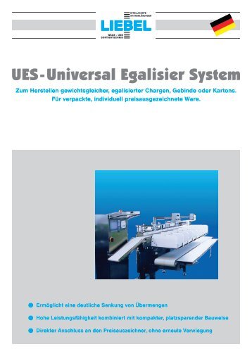UES - Universal Egalisier System - LIEBEL Wäege- & Sortiertechnik