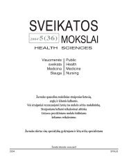 Žurnalas ,,Sveikatos mokslai