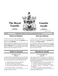 The Royal Gazette Gazette Royale Gouvernement Du Nouveau