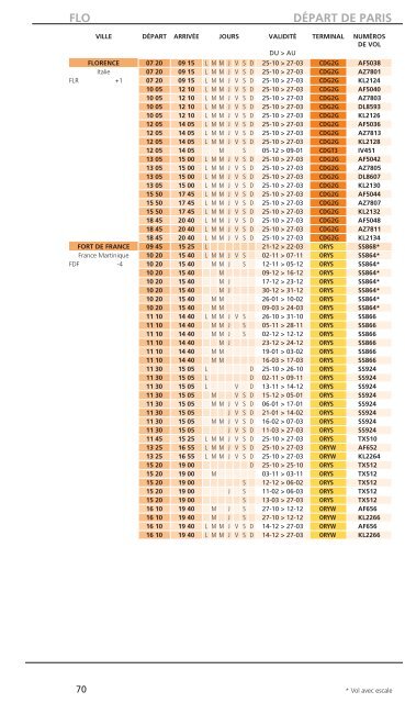 Guide Horaires n°142:Guide Horaires - Aéroports de Paris