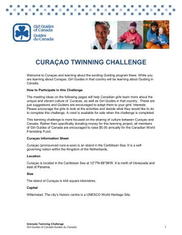 Curacao Twinning Challenge - Girl Guides of Canada.