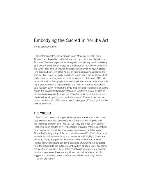 Embodying the Sacred in Yoruba Art - Kean University