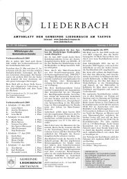 AMTSBLATT DER GEMEINDE LIEDERBACH AM TAUNUS ...