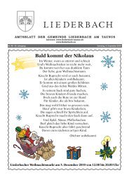 Bald kommt der Nikolaus - Gemeinde Liederbach am Taunus