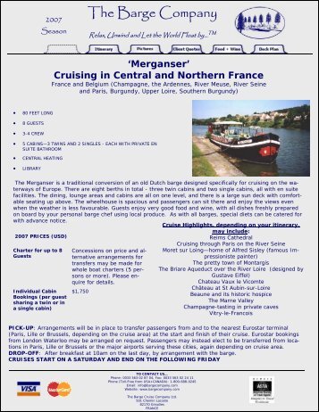 Merganser - The Barge Company