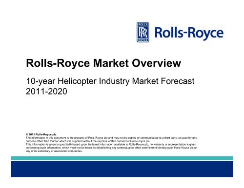 2011 Helicopter Market Forecast - Rolls-Royce