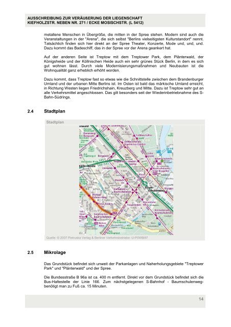 AUSSCHREIBUNG ZUR VERÄUßERUNG DER LIEGENSCHAFT ...