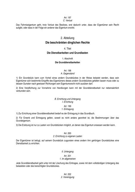 Sachenrecht vom 31. Dezember 1922 - Lie-Haus