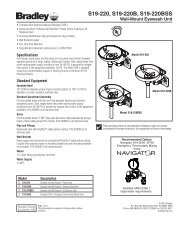 S19-220, S19-220B, S19-220BSS - Bradley Corporation