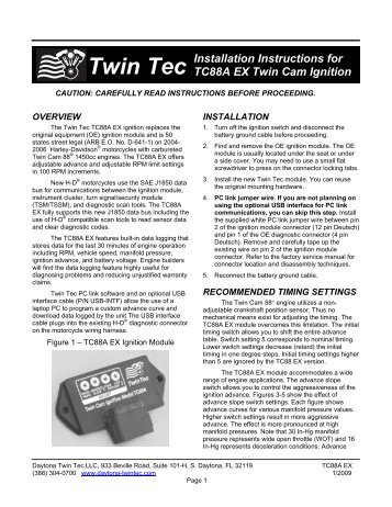 TC88A EX Installation Instructions - Daytona Twin Tec