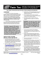 TCFI Gen 4 Installation & Tuning Manual - Daytona Twin Tec